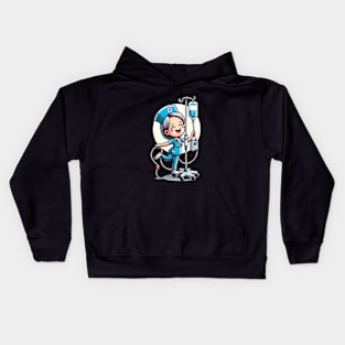 working the pole nurse Kids Hoodie